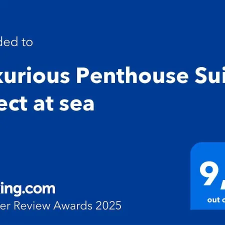 Luxurious Penthouse Direct On Sea Apartment *
