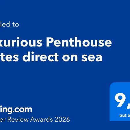 Luxurious Penthouse Direct On Sea *